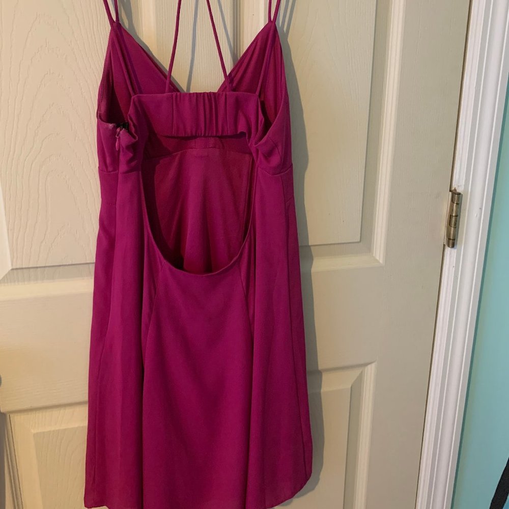 Express Open Back Magenta Dress - Picture 2 of 3